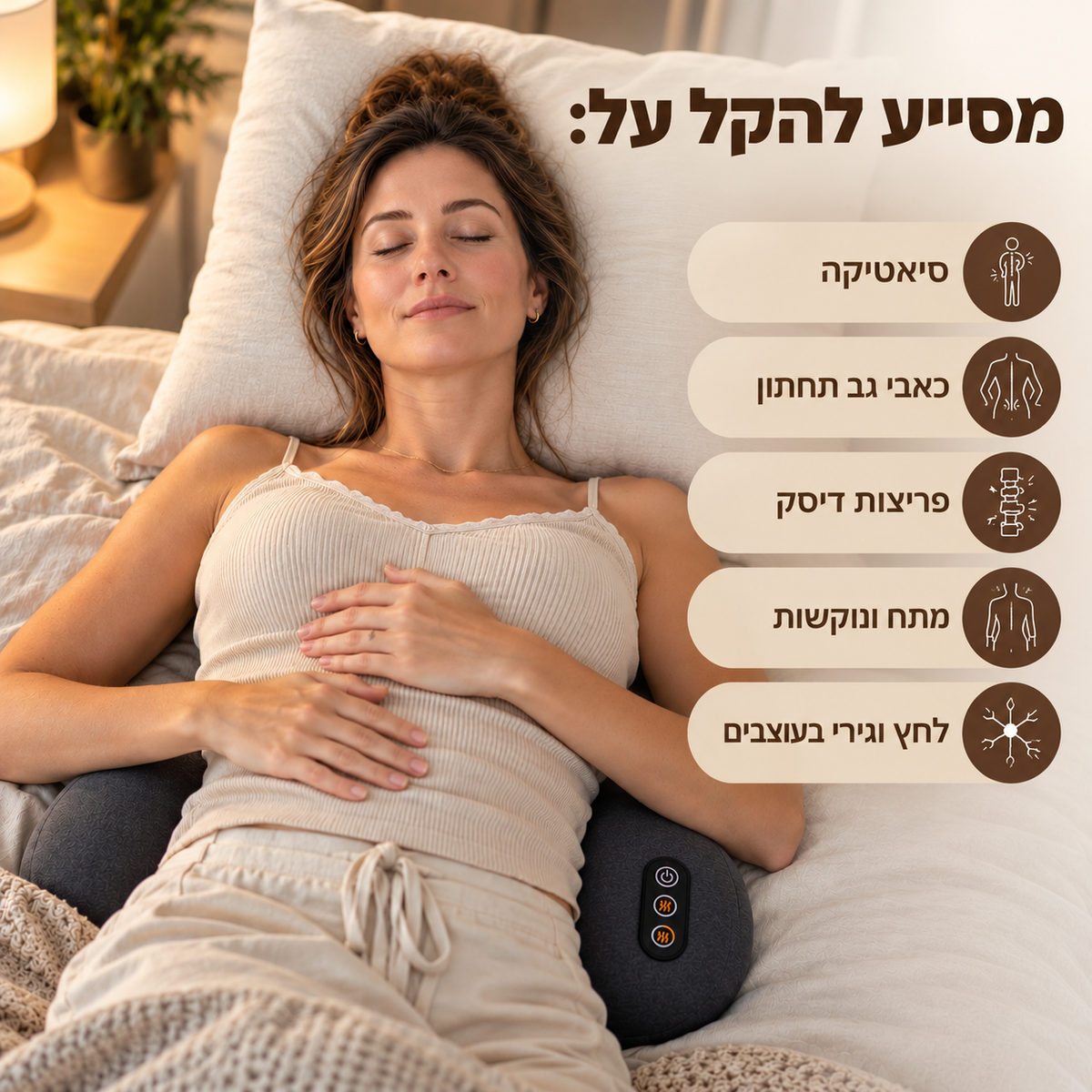Spinely™ – Deep massage pillow for lower back pain relief