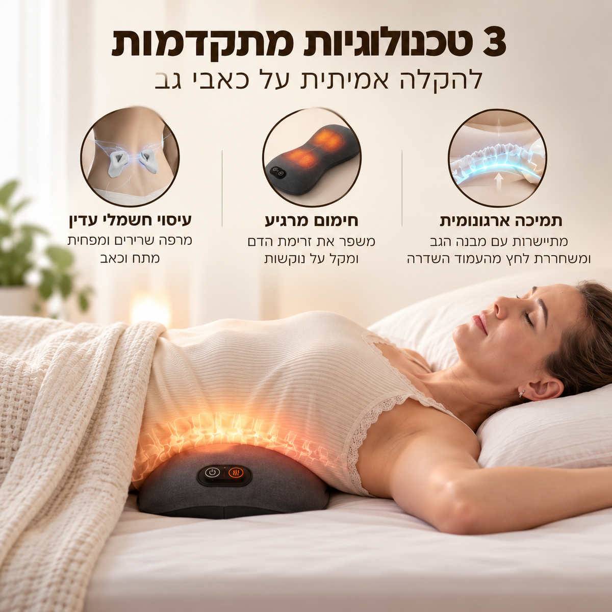 Spinely™ – Deep massage pillow for lower back pain relief